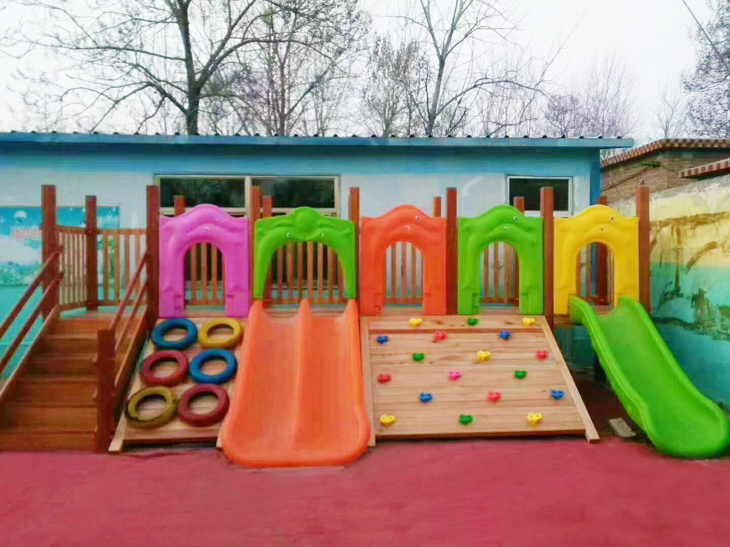 幼儿园实木大型户外玩具