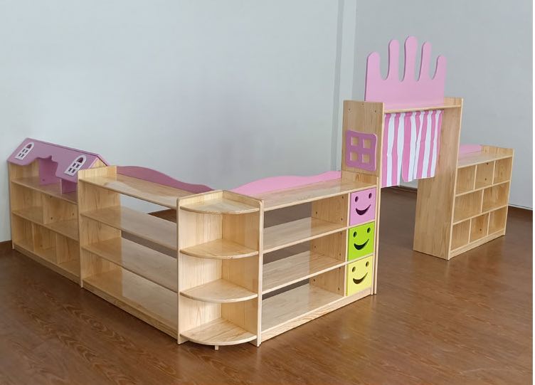 幼儿园实木区域组合柜