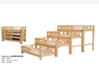 幼儿园木制家具床价格